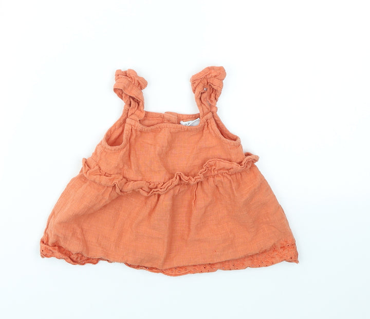Primark Girls Orange   Basic Blouse Size 2-3 Years