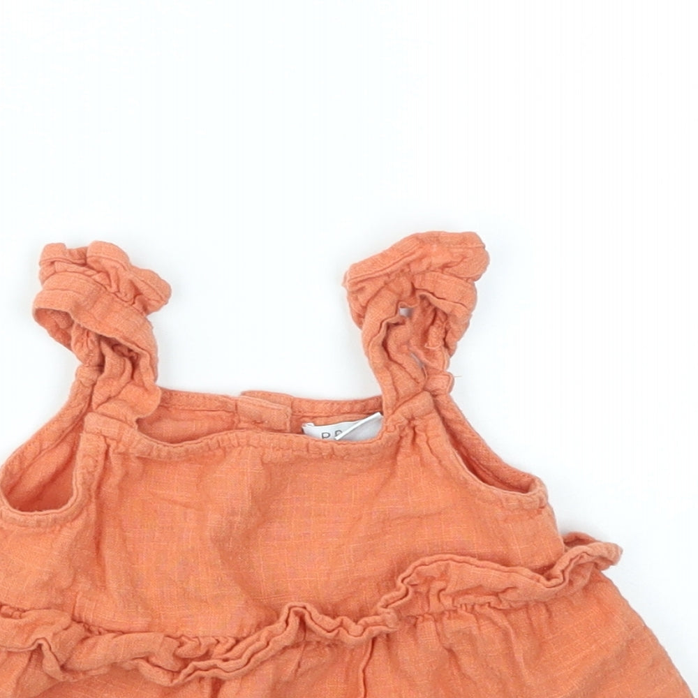 Primark Girls Orange   Basic Blouse Size 2-3 Years