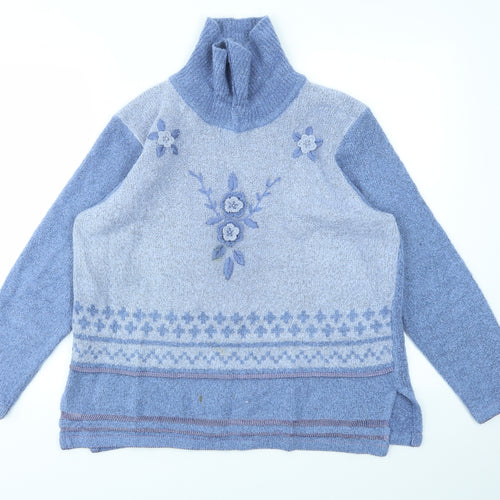 ANN MCARTNEY Womens Blue   Pullover Jumper Size XL