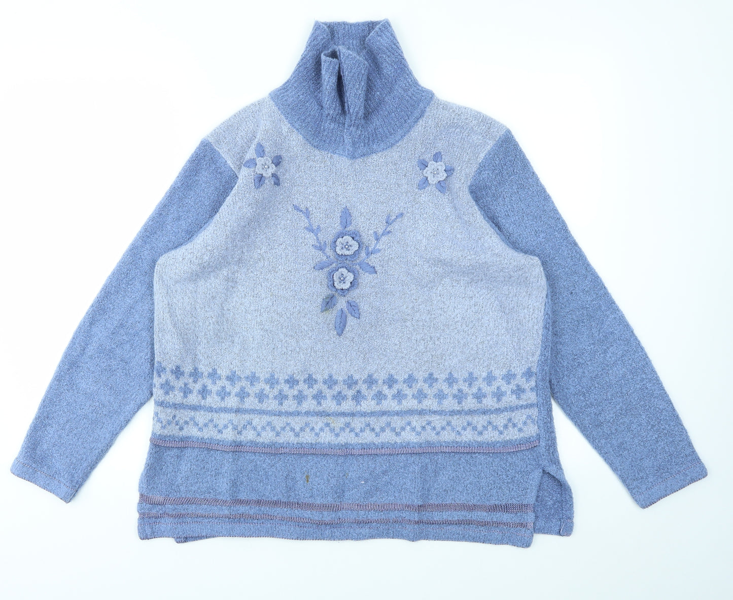 ANN MCARTNEY Womens Blue   Pullover Jumper Size XL