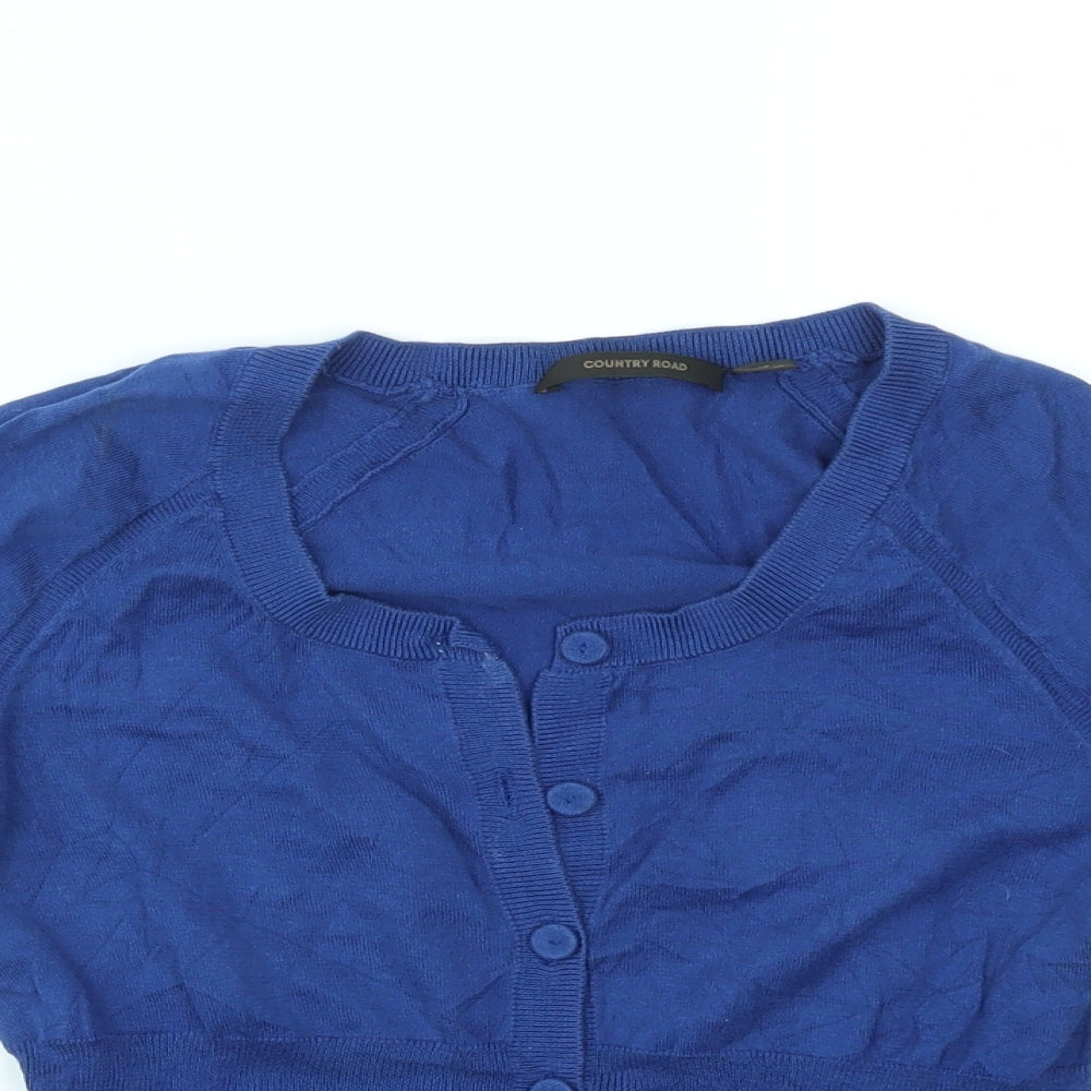 Country Road Womens Blue   Cardigan Jumper Size XS