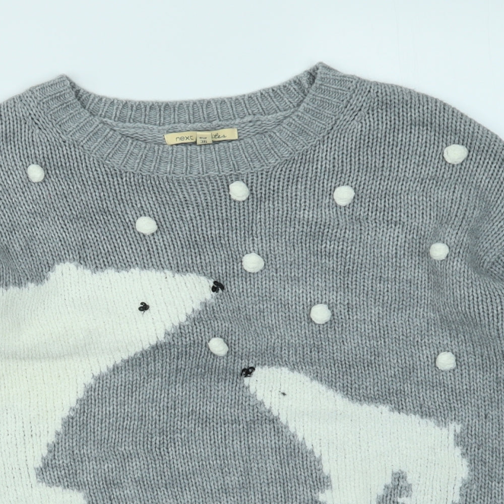 NEXT Womens Green Animal Print  Pullover Jumper Size 8