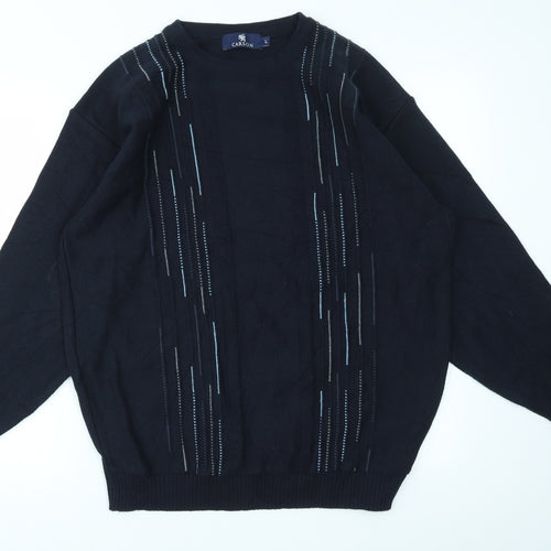 CARSON  Mens Blue   Pullover Sweatshirt Size L