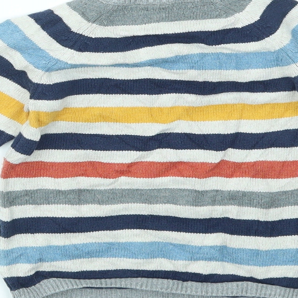 H&M Boys Ivory Striped  Pullover Jumper Size 12-18 Months