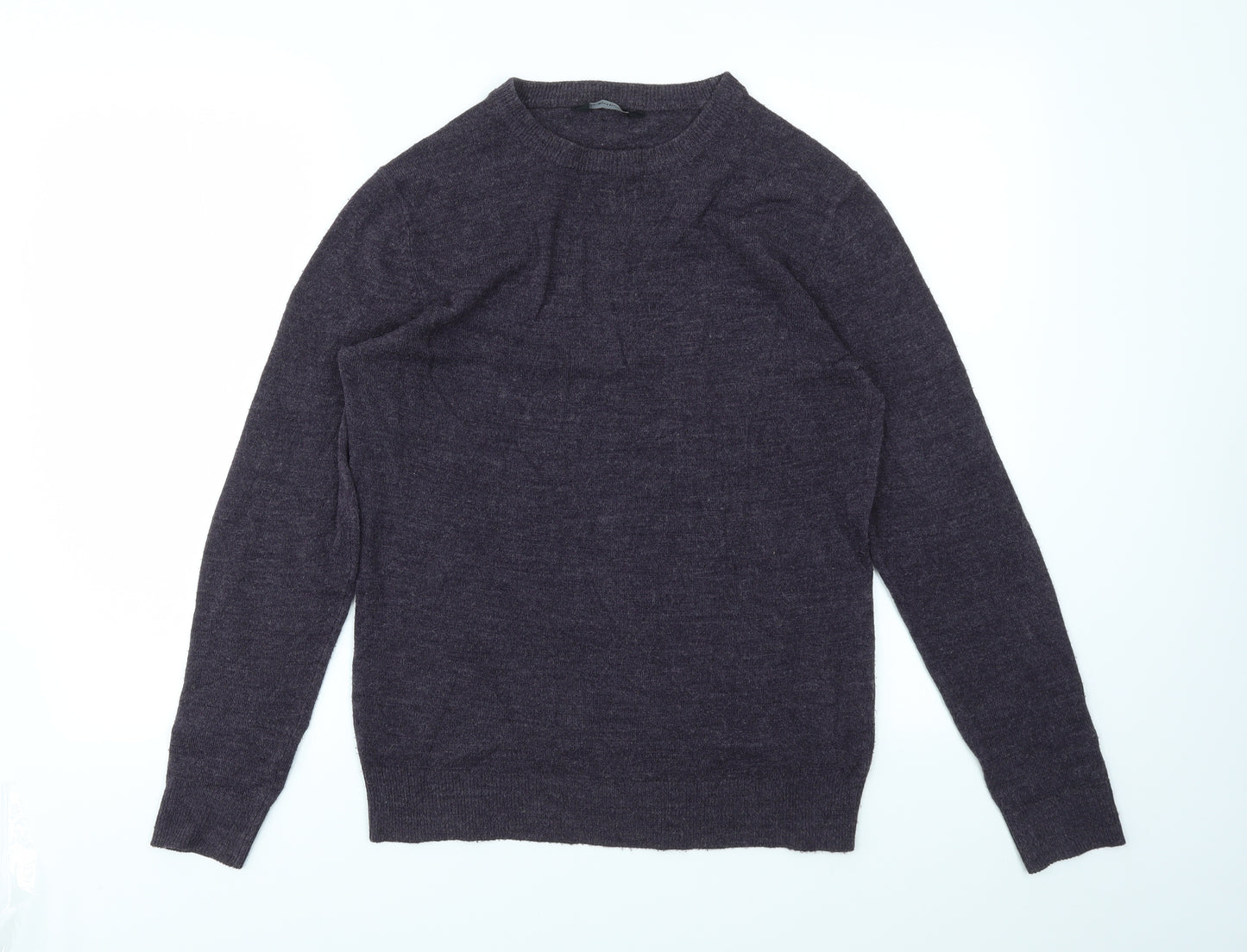 Cedar Wood State Mens Purple Houndstooth  Pullover Sweatshirt Size XS