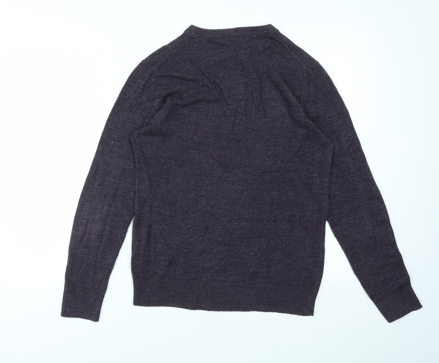 Cedar Wood State Mens Purple Houndstooth  Pullover Sweatshirt Size XS