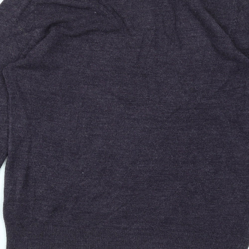 Cedar Wood State Mens Purple Houndstooth  Pullover Sweatshirt Size XS