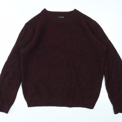 Primark Mens Purple Houndstooth  Pullover Sweatshirt Size M