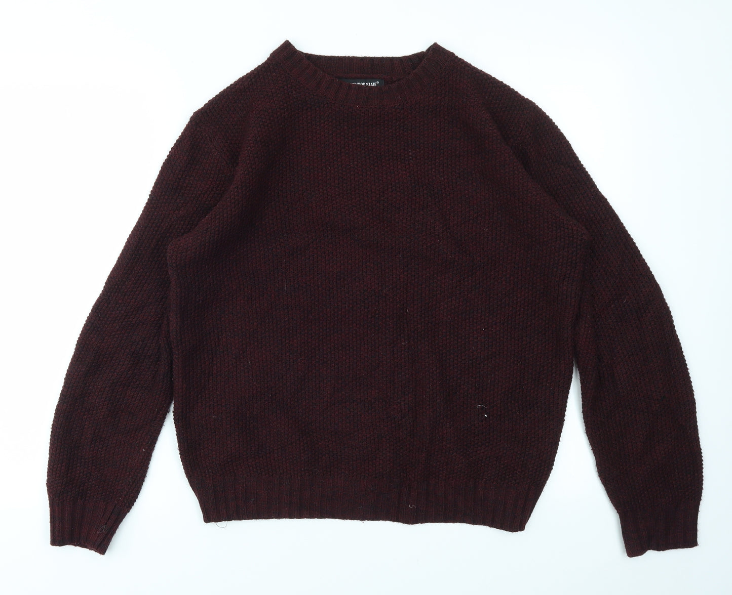 Primark Mens Purple Houndstooth  Pullover Sweatshirt Size M