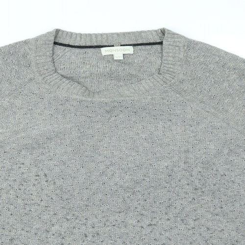 Monsoon Womens Grey   Pullover Jumper Size S