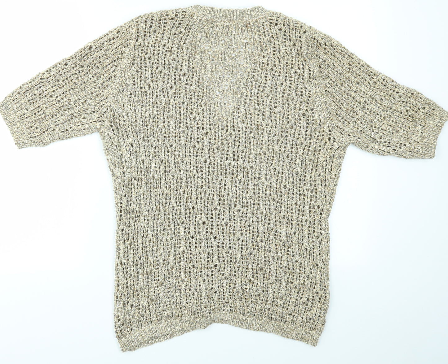 Per Una Womens Gold   Cardigan Jumper Size 16