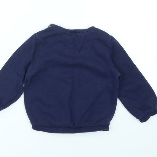 F&F Girls Blue   Pullover Jumper Size 12-18 Months