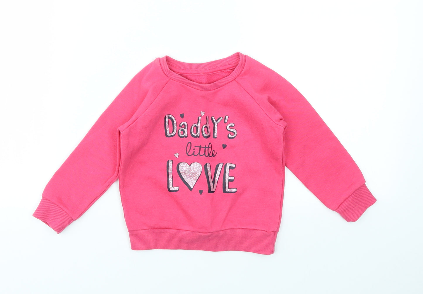 Primark Girls Pink   Pullover Jumper Size 12-18 Months
