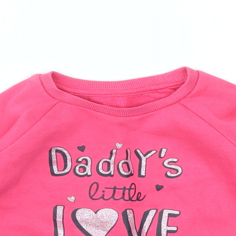 Primark Girls Pink   Pullover Jumper Size 12-18 Months