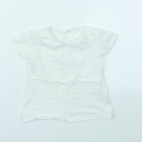 George Girls Silver   Basic T-Shirt Size 12-18 Months