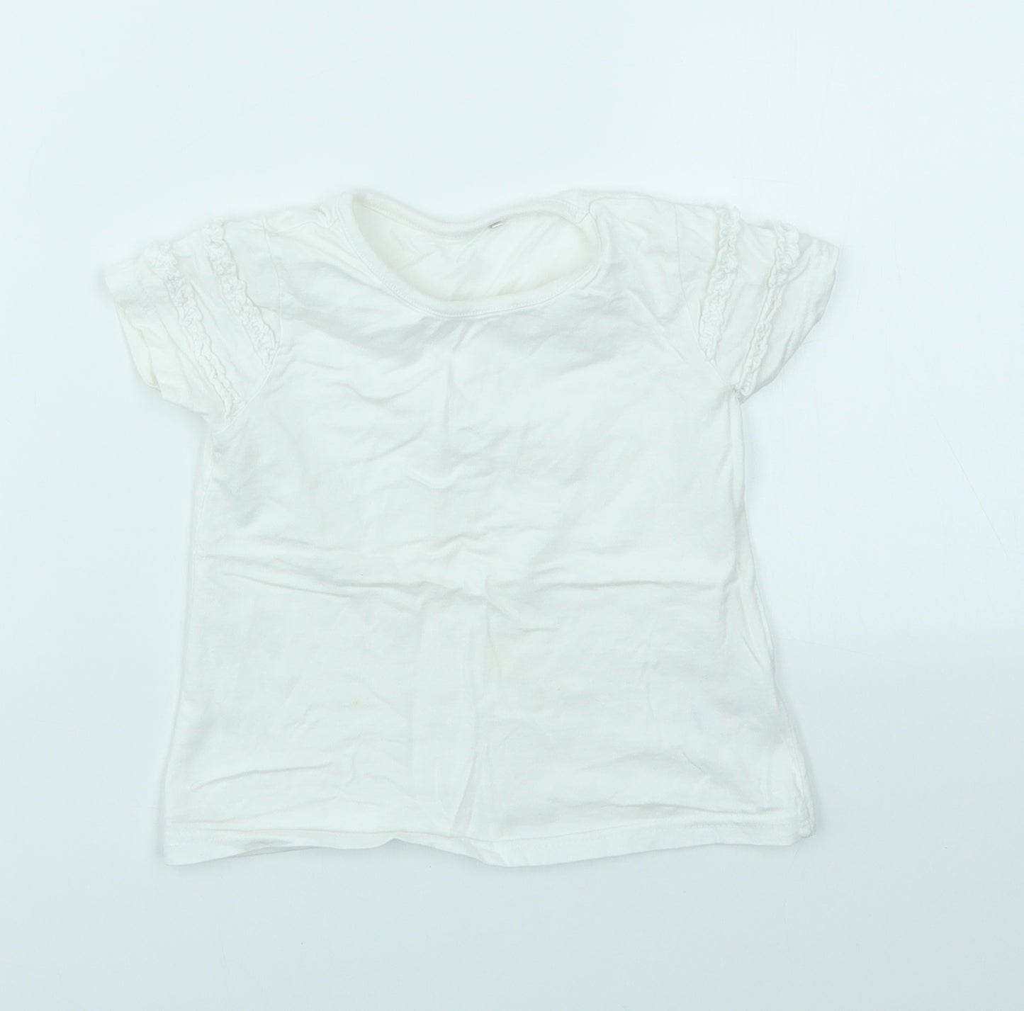 George Girls Silver   Basic T-Shirt Size 12-18 Months