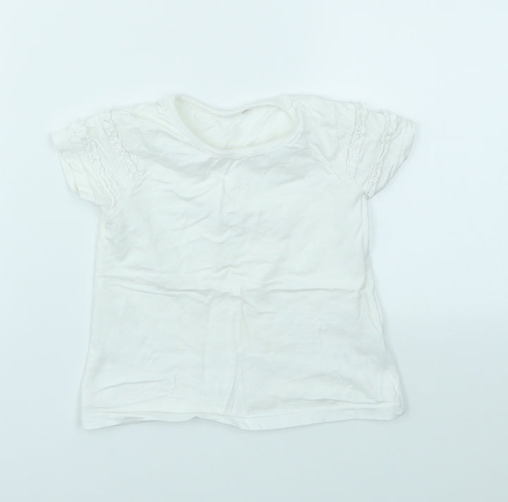 George Girls Silver   Basic T-Shirt Size 12-18 Months