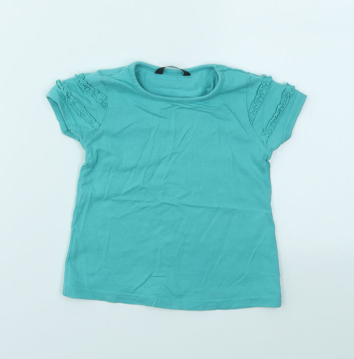 George Girls Green   Basic T-Shirt Size 12-18 Months