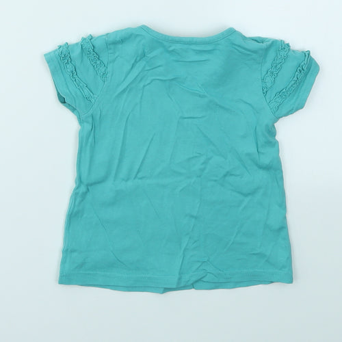 George Girls Green   Basic T-Shirt Size 12-18 Months