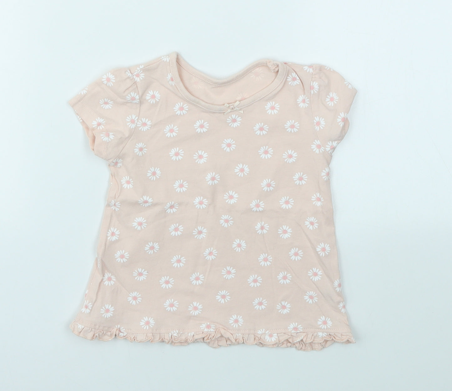George Girls Multicoloured Floral  Basic T-Shirt Size 12-18 Months