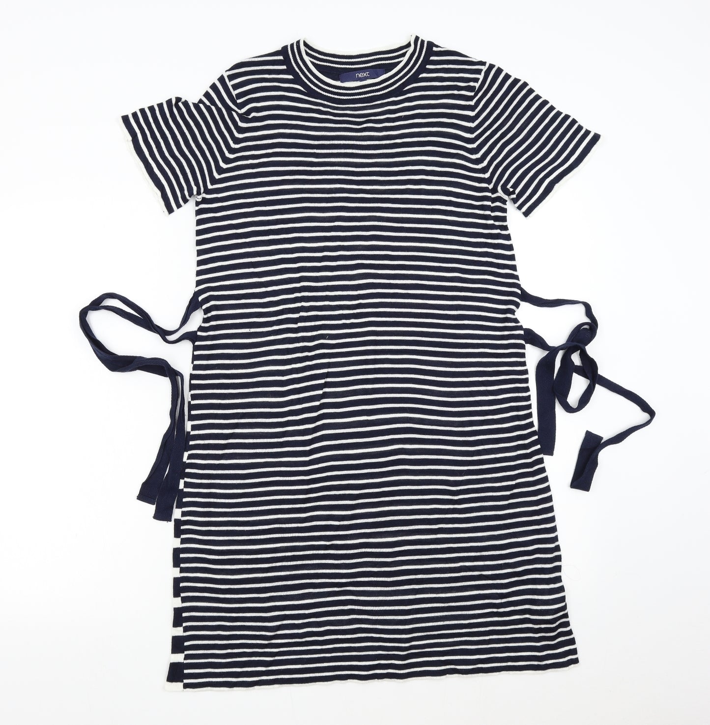 NEXT Womens Blue Striped Knit Jumper Dress  Size 10