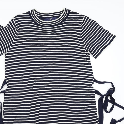 NEXT Womens Blue Striped Knit Jumper Dress  Size 10