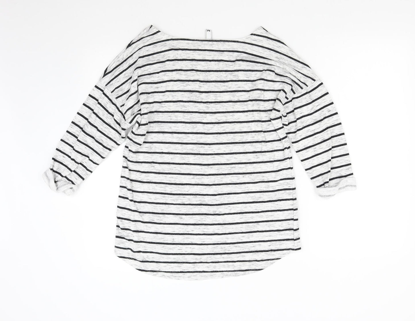 H&M Womens Grey Striped  Pullover Jumper Size M