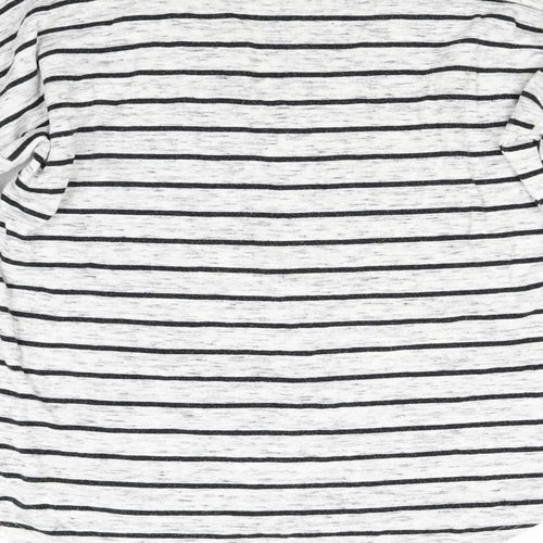 H&M Womens Grey Striped  Pullover Jumper Size M