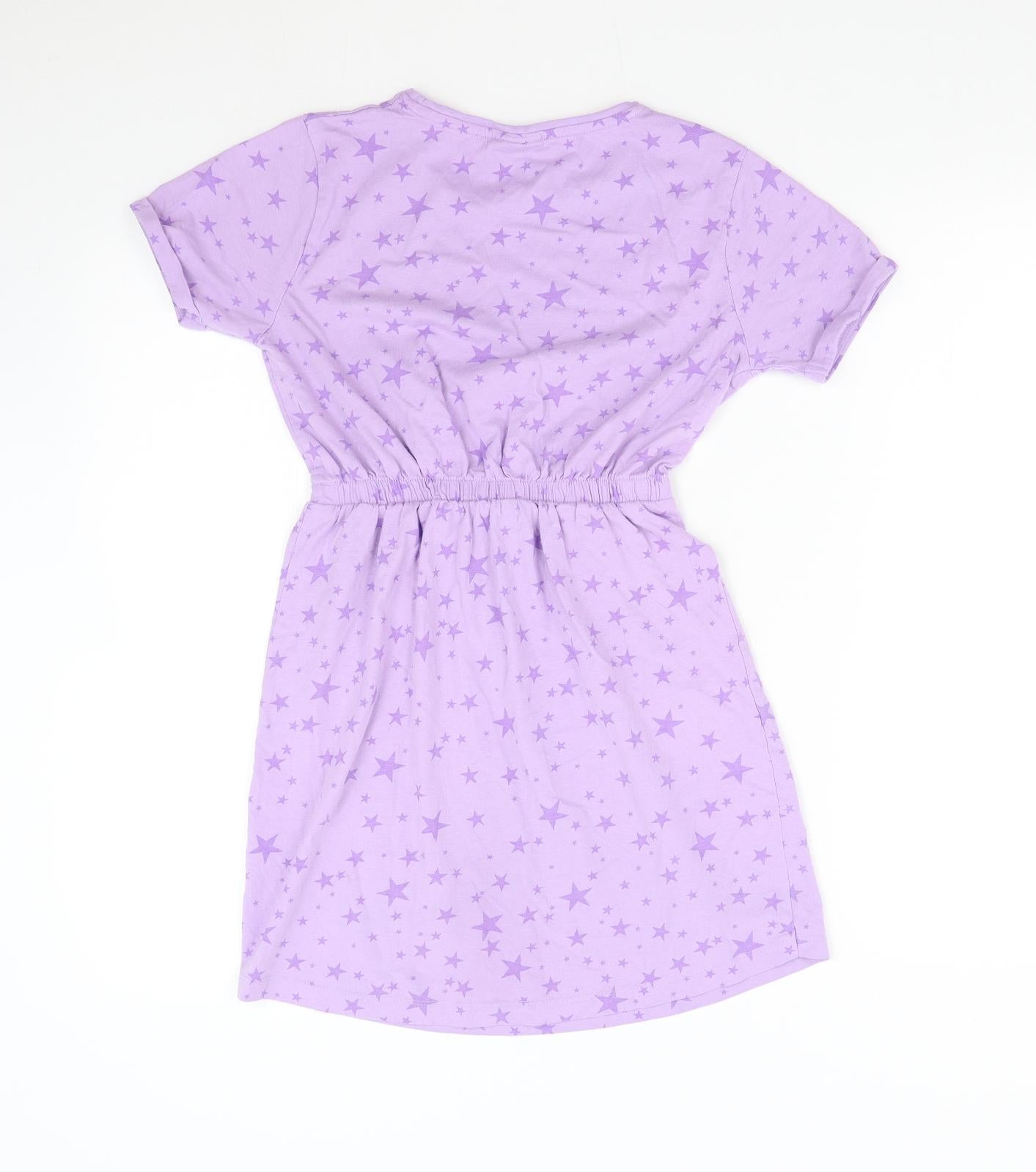 Matalan Girls Purple   T-Shirt Dress  Size 11 Years