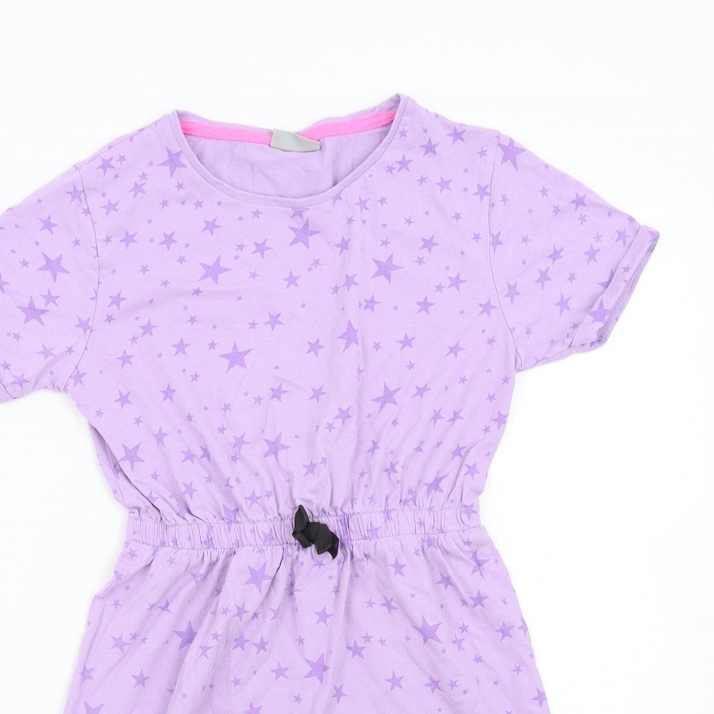 Matalan Girls Purple   T-Shirt Dress  Size 11 Years