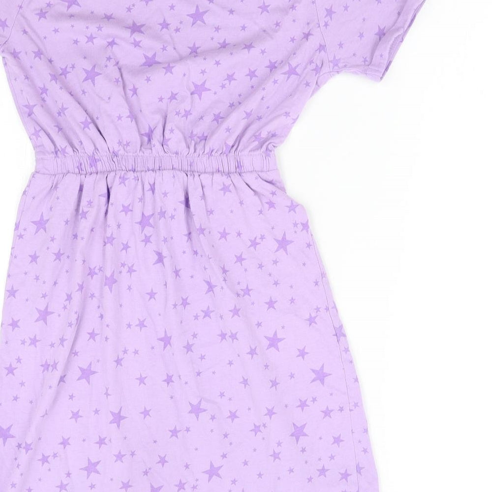 Matalan Girls Purple   T-Shirt Dress  Size 11 Years