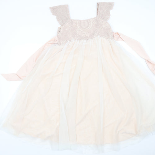 Monsoon Womens Pink   Fit & Flare  Size 10