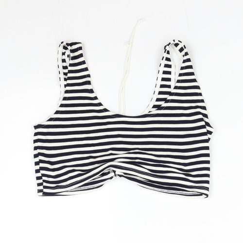 Topshop Womens Multicoloured Striped  Cropped Tank Size 12