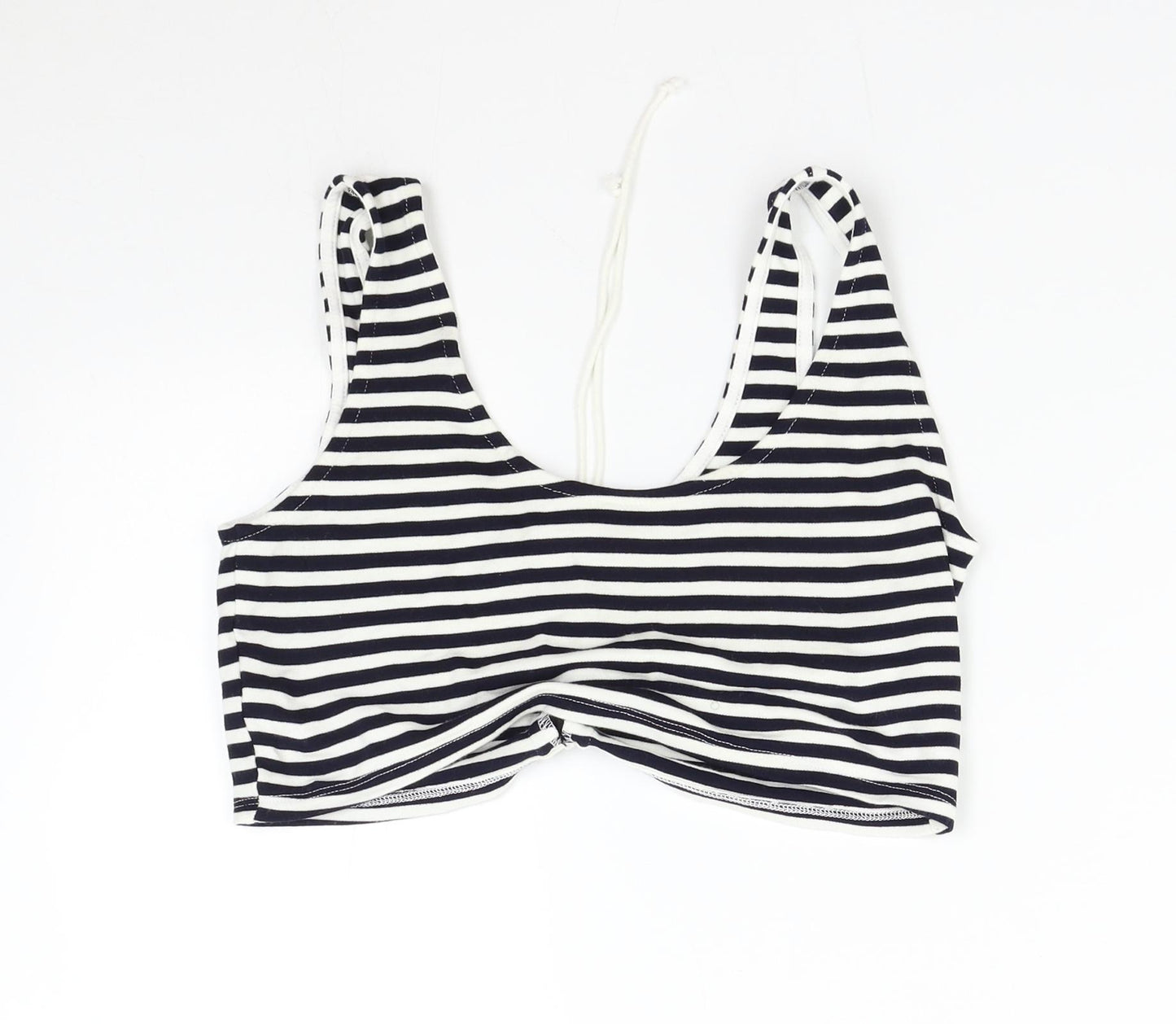 Topshop Womens Multicoloured Striped  Cropped Tank Size 12
