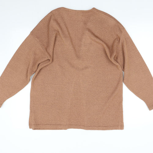 Ash Womens Orange  Knit Cardigan Jumper Size L