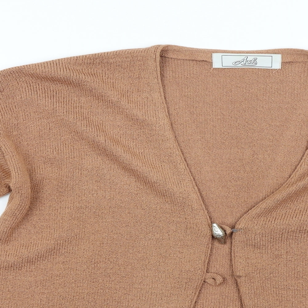 Ash Womens Orange  Knit Cardigan Jumper Size L