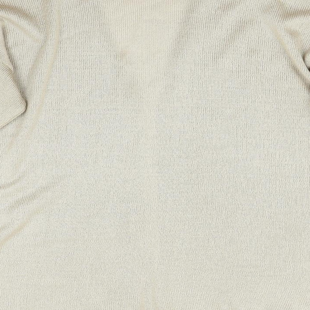 Keeno Womens Beige  Knit Cardigan Jumper Size L