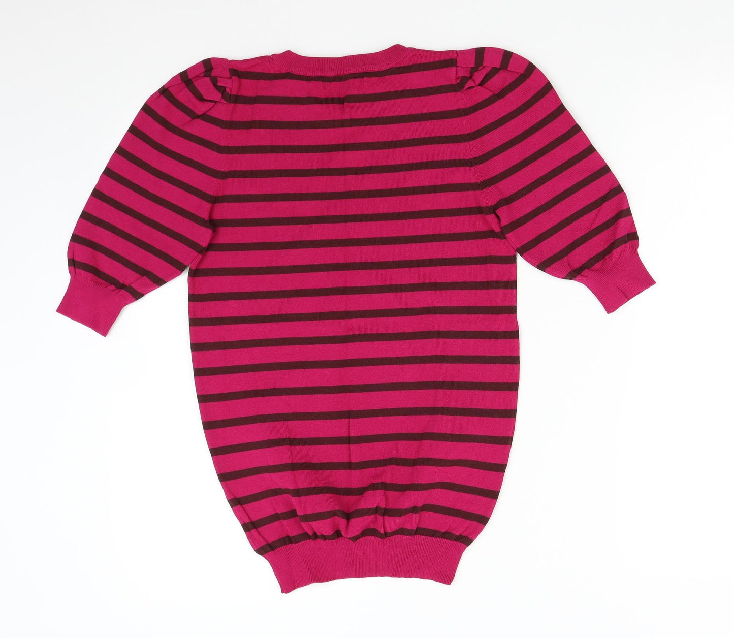 NEXT Womens Pink Striped Knit Pullover Jumper Size 8