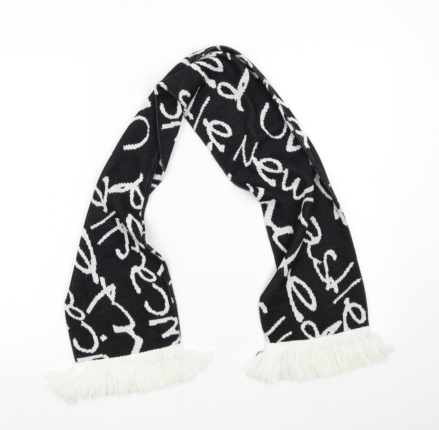 Preworn Unisex Black  Knit  Scarf