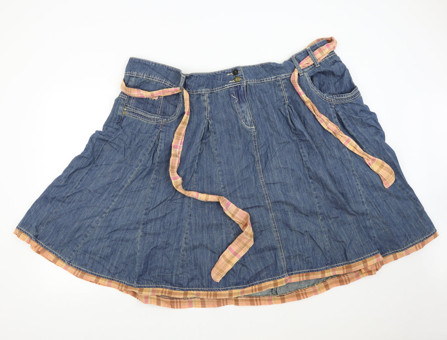Joe Browns Womens Blue  Denim Flare Skirt Size 32
