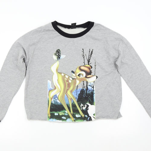 Ink & Paint Womens Grey   Pullover Sweatshirt Size 10  - Bambi