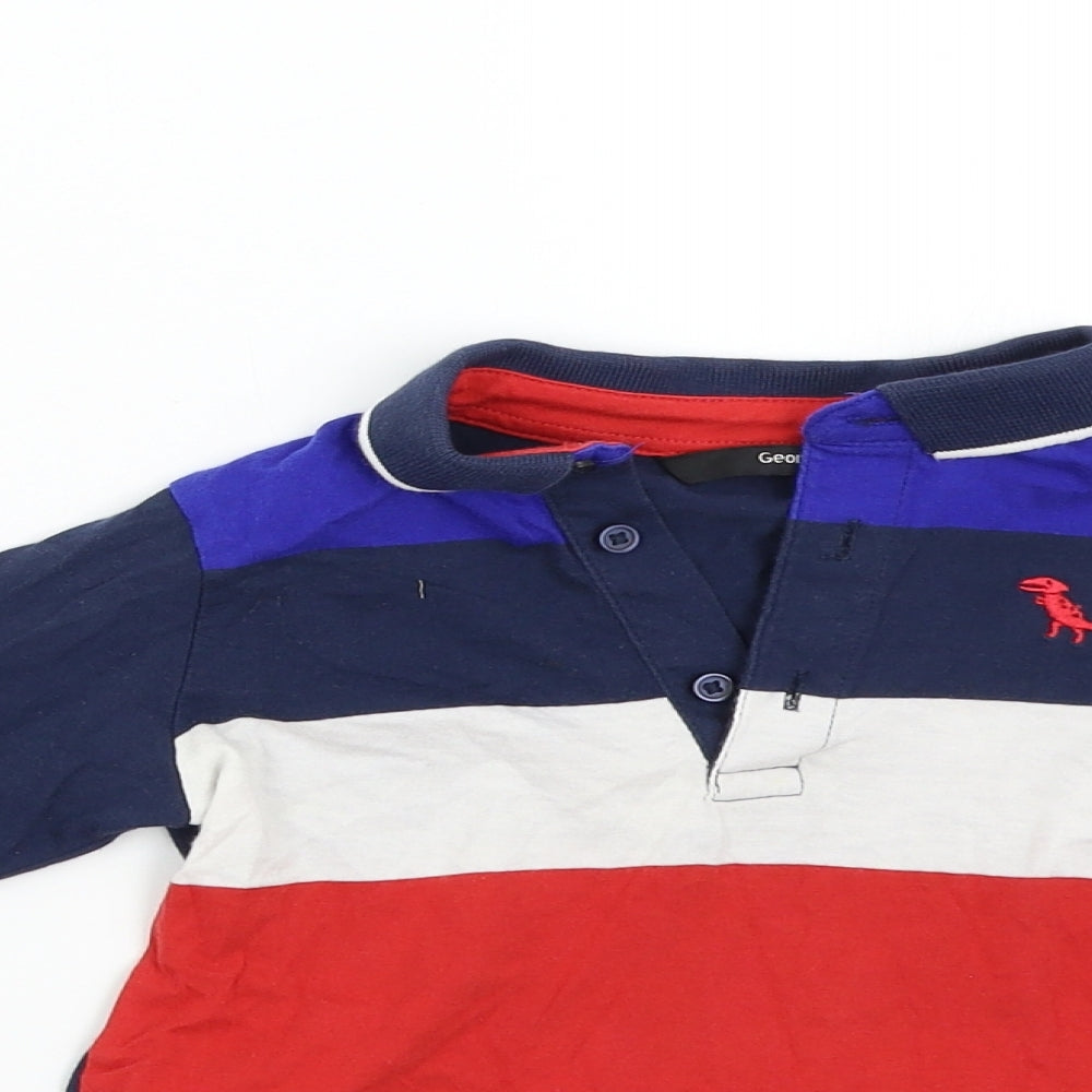 George Boys Multicoloured Striped  Basic Polo Size 2-3 Years