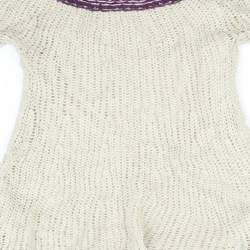 Fat Face Womens Beige  Knit Pullover Jumper Size 16