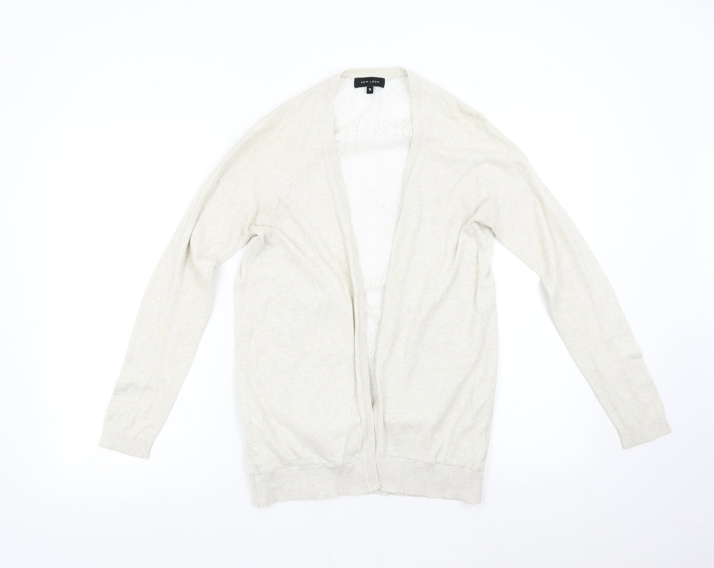New Look Womens Beige  Knit Cardigan Jumper Size 10