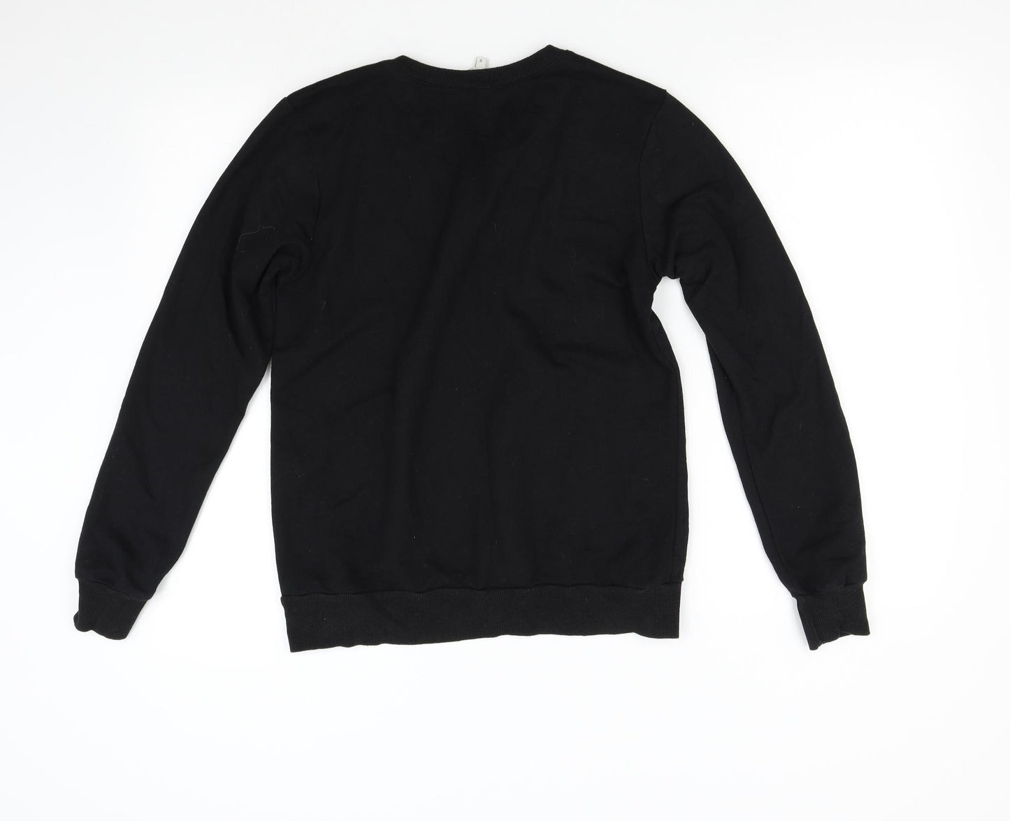 Peacocks Womens Black Floral  Pullover Sweatshirt Size 8