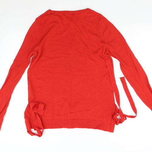 Next Petitte Womens Red  Knit Pullover Jumper Size 8