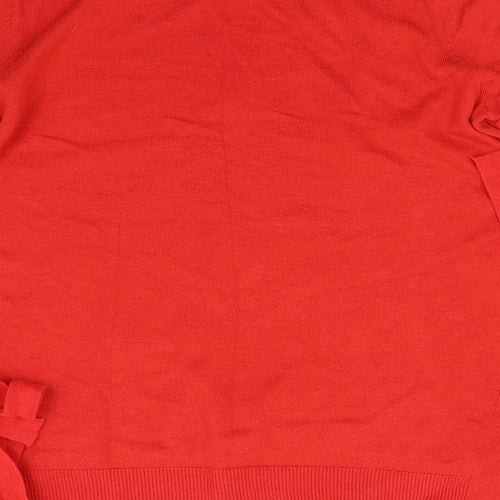 Next Petitte Womens Red  Knit Pullover Jumper Size 8