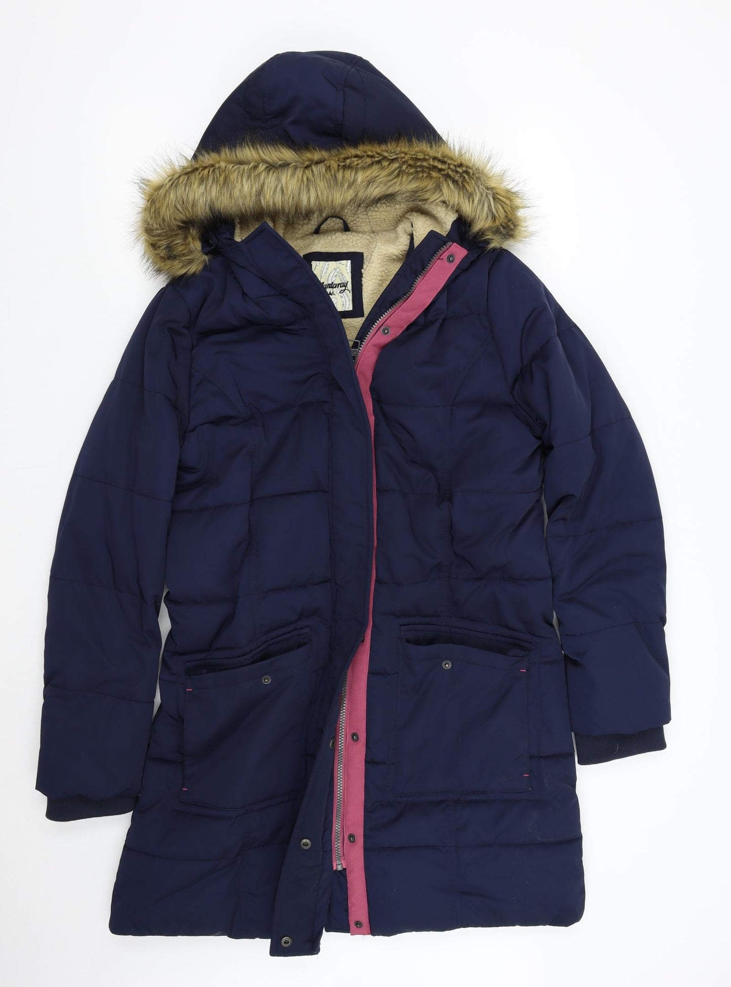 Mantaray Womens Blue   Overcoat Coat Size 14