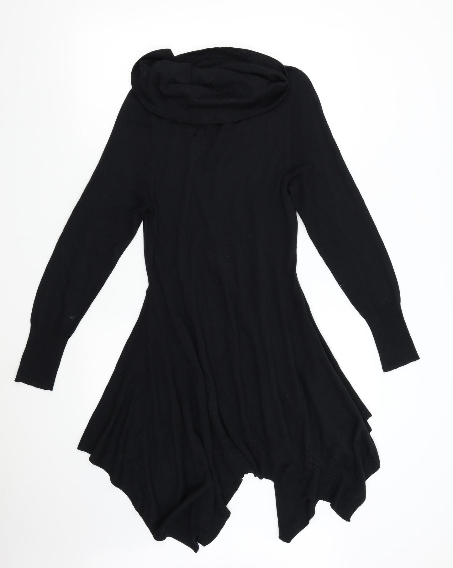 M&S Womens Black  Knit Jumper Dress  Size 12