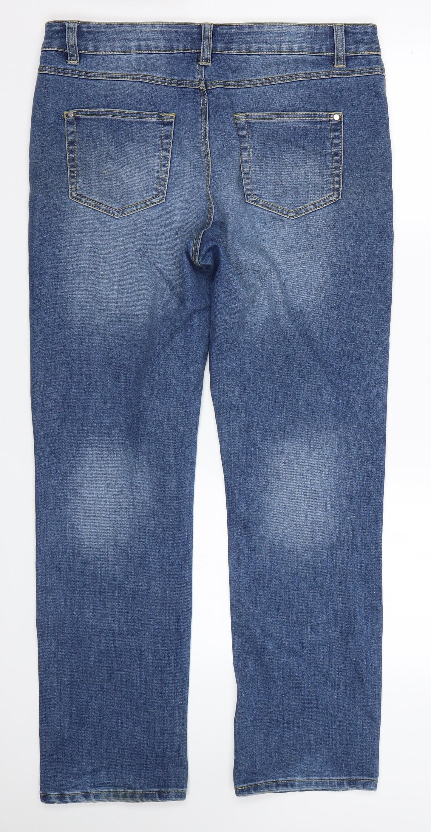 George Womens Blue  Denim Straight Jeans Size 14 L28.5 in